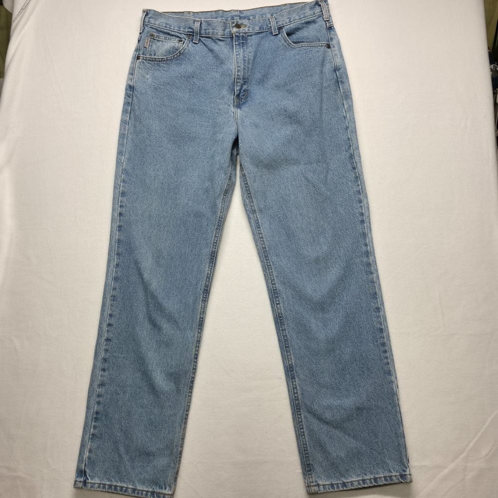 Carharttβ Men's Traditional Fit Denim Blue Jeans B 180 STW Size 40X34 (38x33.5)